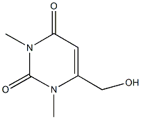 6-(hydroxymethyl)-1,3-dimethyl-2,4(1H,3H)-pyrimidinedione Struktur