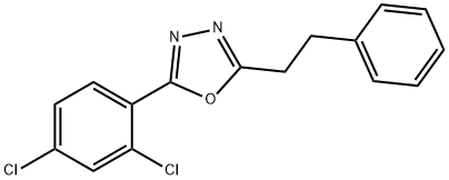 2-(2,4-dichlorophenyl)-5-(2-phenylethyl)-1,3,4-oxadiazole Struktur