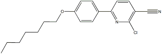 2-chloro-6-[4-(heptyloxy)phenyl]nicotinonitrile Struktur