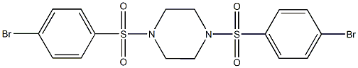 1,4-bis[(4-bromophenyl)sulfonyl]piperazine Struktur