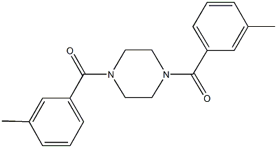 1,4-bis(3-methylbenzoyl)piperazine Struktur