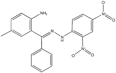 (2-amino-5-methylphenyl)(phenyl)methanone {2,4-bisnitrophenyl}hydrazone Struktur