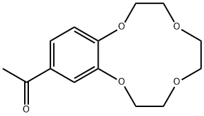 1-(2,3,5,6,8,9-hexahydro-1,4,7,10-benzotetraoxacyclododecin-12-yl)ethanone Struktur