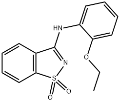 N-(1,1-dioxido-1,2-benzisothiazol-3-yl)-N-(2-ethoxyphenyl)amine Struktur