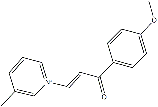 1-[3-(4-methoxyphenyl)-3-oxo-1-propenyl]-3-methylpyridinium Struktur