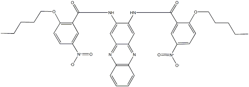 5-nitro-N-(3-{[5-nitro-2-(pentyloxy)benzoyl]amino}-2-phenazinyl)-2-(pentyloxy)benzamide Struktur