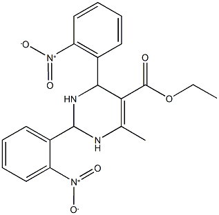 ethyl 6-methyl-2,4-bis(2-nitrophenyl)-1,2,3,4-tetrahydro-5-pyrimidinecarboxylate Struktur