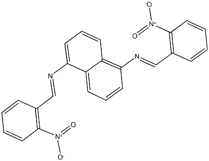 N~1~,N~5~-bis(2-nitrobenzylidene)-1,5-naphthalenediamine Struktur