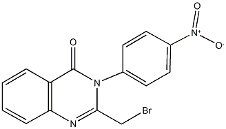 2-(bromomethyl)-3-{4-nitrophenyl}-4(3H)-quinazolinone Struktur