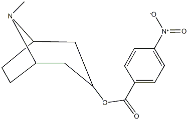 8-methyl-8-azabicyclo[3.2.1]oct-3-yl 4-nitrobenzoate Struktur