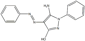 5-amino-1-phenyl-4-(phenyldiazenyl)-1H-pyrazol-3-ol Struktur