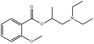 2-(diethylamino)-1-methylethyl 2-methoxybenzoate Struktur