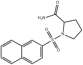 1-(2-naphthylsulfonyl)-2-pyrrolidinecarboxamide Struktur