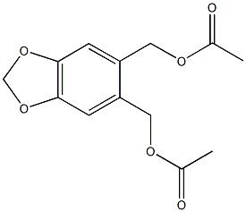 {6-[(acetyloxy)methyl]-1,3-benzodioxol-5-yl}methyl acetate Struktur