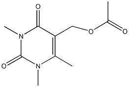 (1,3,6-trimethyl-2,4-dioxo-1,2,3,4-tetrahydro-5-pyrimidinyl)methyl acetate Struktur