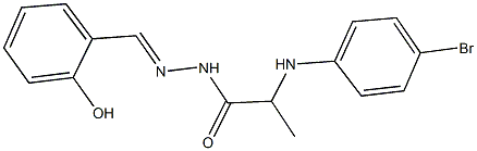 2-(4-bromoanilino)-N'-(2-hydroxybenzylidene)propanohydrazide Struktur