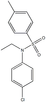 N-(4-chlorophenyl)-N-ethyl-4-methylbenzenesulfonamide Struktur