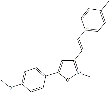 5-(4-methoxyphenyl)-2-methyl-3-[2-(4-methylphenyl)vinyl]isoxazol-2-ium Struktur