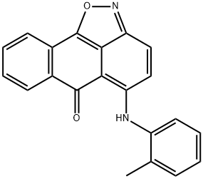 5-(2-toluidino)-6H-anthra[1,9-cd]isoxazol-6-one Struktur