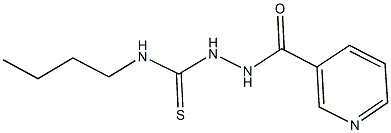 N-butyl-2-(3-pyridinylcarbonyl)hydrazinecarbothioamide Struktur