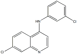 7-chloro-N-(3-chlorophenyl)-4-quinolinamine Struktur