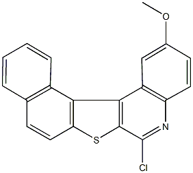 6-chloro-2-methoxynaphtho[1',2':4,5]thieno[2,3-c]quinoline Struktur