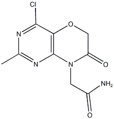 2-(4-chloro-2-methyl-7-oxo-6,7-dihydro-8H-pyrimido[5,4-b][1,4]oxazin-8-yl)acetamide Struktur