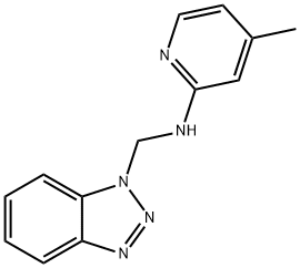 N-(1H-1,2,3-benzotriazol-1-ylmethyl)-N-(4-methyl-2-pyridinyl)amine Struktur