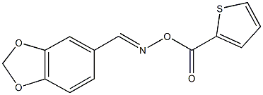 1,3-benzodioxole-5-carbaldehyde O-(2-thienylcarbonyl)oxime Struktur