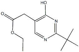 ethyl (2-tert-butyl-4-hydroxy-5-pyrimidinyl)acetate Struktur