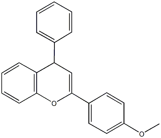 methyl 4-(4-phenyl-4H-chromen-2-yl)phenyl ether Struktur