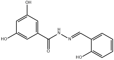 3,5-dihydroxy-N'-(2-hydroxybenzylidene)benzohydrazide Struktur