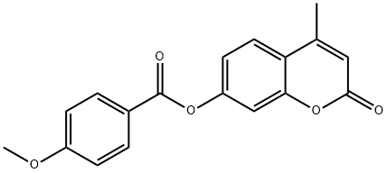 4-methyl-2-oxo-2H-chromen-7-yl 4-methoxybenzoate Struktur