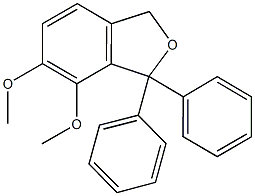 6,7-dimethoxy-1,1-diphenyl-1,3-dihydro-2-benzofuran Struktur