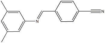 4-{[(3,5-dimethylphenyl)imino]methyl}benzonitrile Struktur