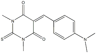 5-[4-(dimethylamino)benzylidene]-1,3-dimethyl-2-thioxodihydro-4,6(1H,5H)-pyrimidinedione Struktur