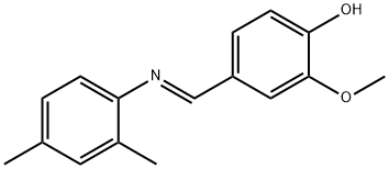 4-{[(2,4-dimethylphenyl)imino]methyl}-2-methoxyphenol Struktur