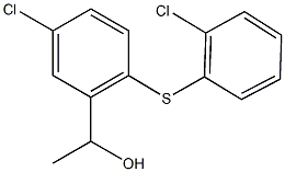 1-{5-chloro-2-[(2-chlorophenyl)sulfanyl]phenyl}ethanol Struktur