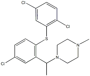 4-chloro-2-[1-(4-methyl-1-piperazinyl)ethyl]phenyl 2,5-dichlorophenyl sulfide Struktur