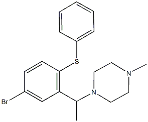 1-{1-[5-bromo-2-(phenylsulfanyl)phenyl]ethyl}-4-methylpiperazine Struktur