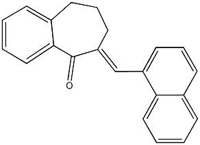 6-(1-naphthylmethylene)-6,7,8,9-tetrahydro-5H-benzo[a]cyclohepten-5-one Struktur