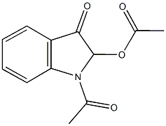 1-acetyl-3-oxo-2,3-dihydro-1H-indol-2-yl acetate Struktur