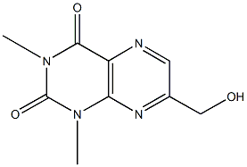 7-(hydroxymethyl)-1,3-dimethyl-2,4(1H,3H)-pteridinedione Struktur