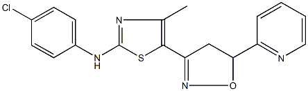 N-(4-chlorophenyl)-N-{4-methyl-5-[5-(2-pyridinyl)-4,5-dihydro-3-isoxazolyl]-1,3-thiazol-2-yl}amine Struktur