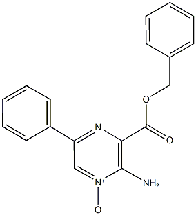 benzyl 3-amino-6-phenylpyrazine-2-carboxylate 4-oxide Struktur