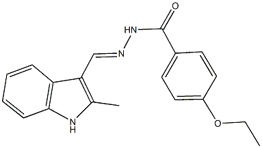 4-ethoxy-N'-[(2-methyl-1H-indol-3-yl)methylene]benzohydrazide Struktur