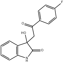 3-[2-(4-fluorophenyl)-2-oxoethyl]-3-hydroxy-1,3-dihydro-2H-indol-2-one Struktur