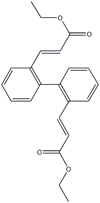 ethyl 3-[2'-(3-ethoxy-3-oxo-1-propenyl)[1,1'-biphenyl]-2-yl]acrylate Struktur