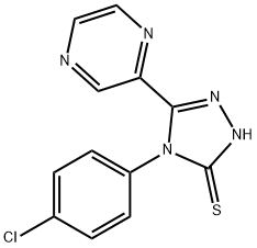 4-(4-chlorophenyl)-5-(2-pyrazinyl)-4H-1,2,4-triazole-3-thiol Struktur