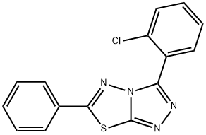 3-(2-chlorophenyl)-6-phenyl[1,2,4]triazolo[3,4-b][1,3,4]thiadiazole Struktur